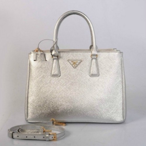 Prada Saffiano Cuoio Tote BN2274 a argento Outlet Roma